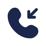 Incoming Call Rounded SVG Icon